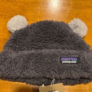 Patagonia Charcoal Fleece Beanie with Ears